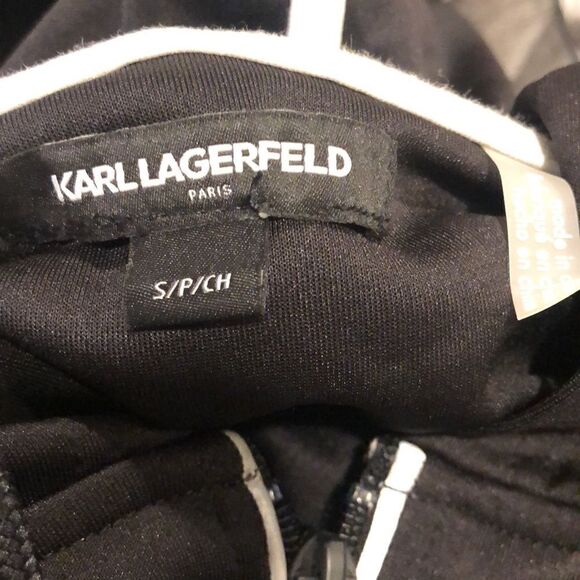 KARL LAGERFELD PARIS Hooded Track Jacket Size small NEW w/ Tags - Picture 5 of 7
